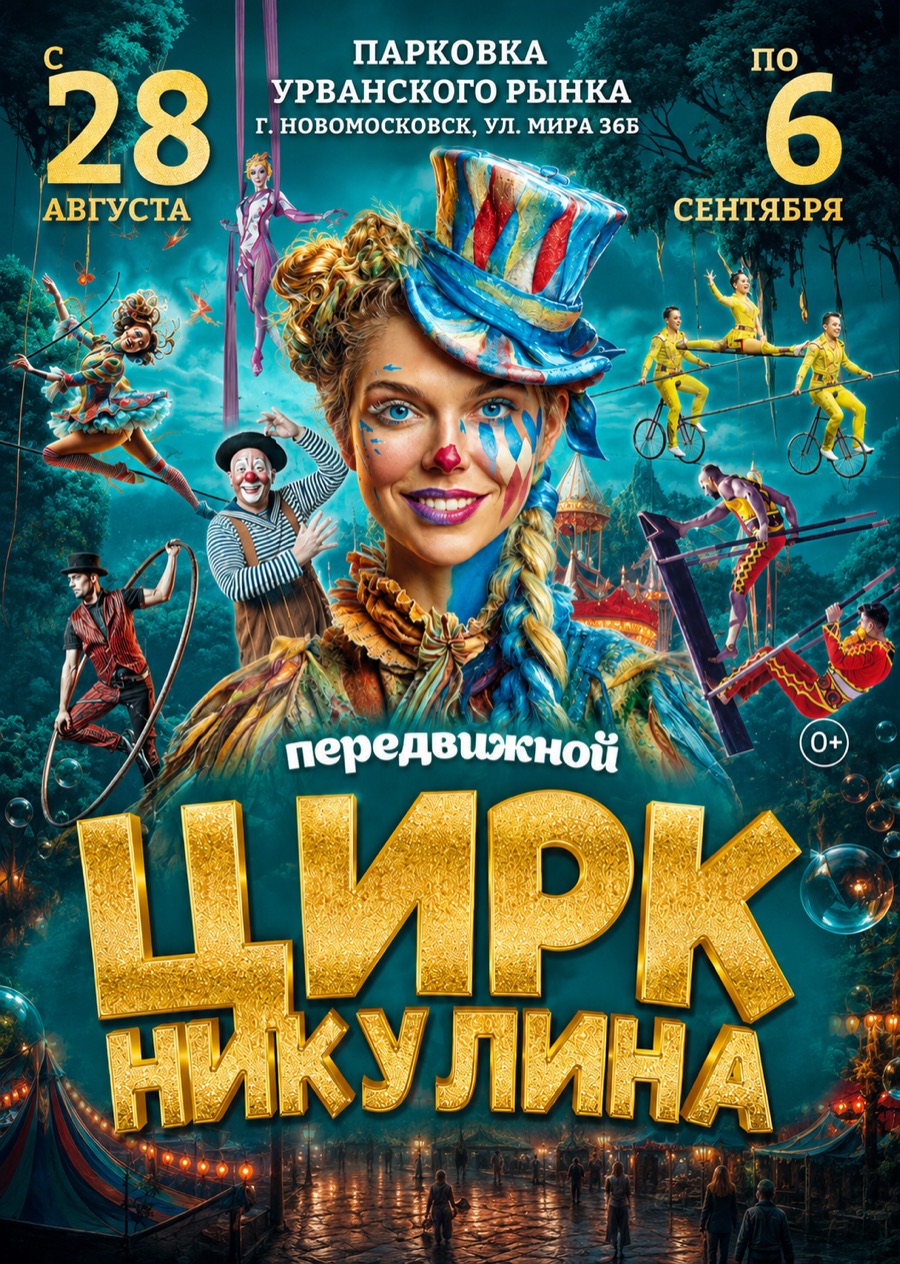 Афиша Цирка Никулина - Новомосковск